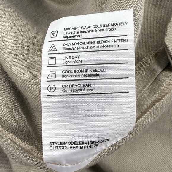 Vince Women's Linen Blend Cargo Shift Midi Dress Medium Sandbar Beige - Picture 11 of 14